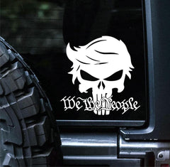 Sunset Graphics & Decals Trump Take Back America We The People Skull Car Decal | Cars Trucks Vans Walls Laptop | White Die Cut Vinyl Decal