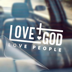 Love God, Love People Die Cut Vinyl Decal