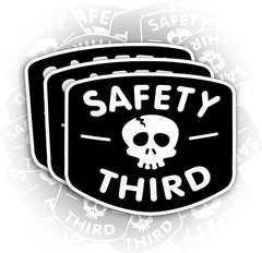 Safety Third Skull 3" Die-Cut Waterproof Die Cut Vinyl Decal