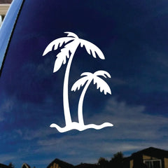 1pc Palm Tree Car Sticker, Decorative Car Stickers, Vinyl Adhesive Window Stickers, Car Windshield Appliques, Waterproof Car Dec Die Cut Vinyl Decal