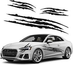 Car Monster Claw Stickers Vinyl Claw Marks Decals, 1 Full Set Car Hood Decal Scratch Stripe Auto Headlight Decal Marks Decor Accessories Die Cut Vinyl Decal