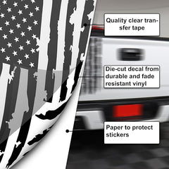Truck Decals,Black American Flag Vinyl Die Cut Vinyl Decal/ Bumper For Windows, Cars, Trucks, Laptops, Etc.