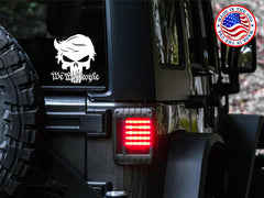 Sunset Graphics & Decals Trump Take Back America We The People Skull Car Decal | Cars Trucks Vans Walls Laptop | White Die Cut Vinyl Decal