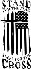 eDesign Stand for The Flag Kneel for The Cross Sticker Decal Vinyl - 5 Inches - Premium Vinyl Sticker for Cars Trucks Laptops and More - Weatherproof Die Cut Vinyl Decal