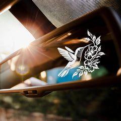 3 Pcs Hummingbird & Flower Die Cut Vinyl Decal