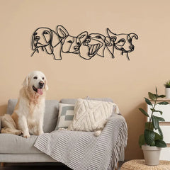 DDPNKL Metal Dog Wall Decor - Dog Wall Art ,Metal Wall Art ,Metal Wall Decor ,Minimalist Room & Living Room Wall Décor Die Cut Vinyl Decal