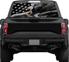 Rear Window Decal for Trucks,American Flag Vinyl Die Cut Vinyl Decal/ Bumper For Windows, Cars, Trucks, Laptops, Etc.