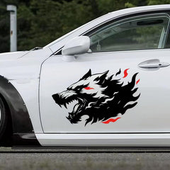 Vinyl Car Decals Stickers for Outside of Car Body Side Stickers, Wolf Tigers Lions Graphics Scratch Cover Decal Large Sticker for Car Auto Van SUVs Trucks Vehicles 19.68" Die Cut Vinyl Decal