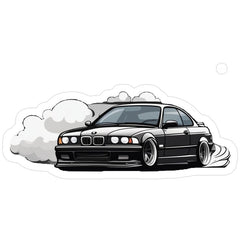 Black Drift Car Die Cut Vinyl Decal