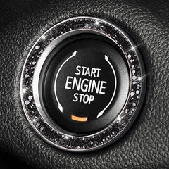 Bling Push Start Button Cover Ring, Interior Crystal Diamond Die Cut Vinyl Decal/ Bumper For Windows, Cars, Trucks, Laptops, Etc (Copy) (Copy)