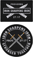 Christian Iron Sharpens Iron Morale Applique Die Cut Vinyl Decal