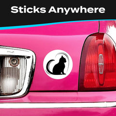 Stickios Cat Bumper Sticker - I Love My Cat Vinyl Decal for Cars & Windows - Made in USA Die Cut Vinyl Decal