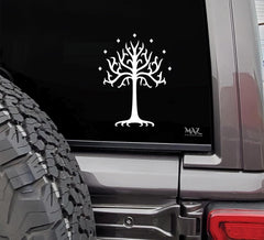 MAZ DISTRIBUTIONS - Tree of Gondor LOTR – Love Sign Vinyl Decal for Laptop – Waterproof Sticker for Waterbottle – Indoor and Outdoor Sticker for Mailbox – Easy Use for Car, Van & Bike - MAZ Die Cut Vinyl Decal