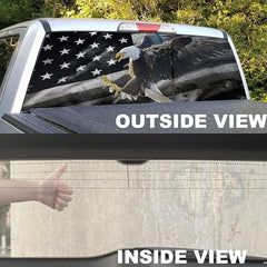 Rear Window Decal for Trucks,American Flag Vinyl Die Cut Vinyl Decal/ Bumper For Windows, Cars, Trucks, Laptops, Etc.