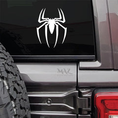 MAZ DISTRIBUTIONS - Spider Sticker – Vinyl Spiderman Decal for Car, Truck, SUV and Van – Indoor and Outdoor Use for Wall – Waterproof Decal for Laptop, iPad and Cup – Balck and White MAZ 441 Die Cut Vinyl Decal