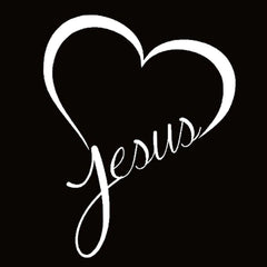 Opvise Jesus Heart Removable Waterproof Car Styling Die Cut Vinyl Decal