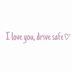 Eliaeconx Rearview Mirror Sticker, Heart Shape Decal, I Love You Design, Drive Safe Message, Car Window Sticker, Vehicle Decor Sticker | Die Cut Vinyl Decal/ Bumper For Windows, Cars, Trucks, Laptops, Etc.