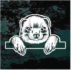 Ferret Peeking Decals | Die Cut Vinyl Decal