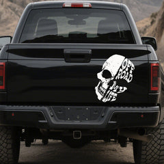 Waterproof Anti-Scratch Skull Alphabet Hood Sticker , Die-Cut Decal