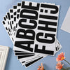Harlier 3 PCS Waterproof 4-Inch Self-Adhesive Vinyl Stickers - 26 Letters Black Alphabet for Mailboxes | Die Cut Vinyl Decal/ Bumper For Windows, Cars, Trucks, Laptops, Etc.
