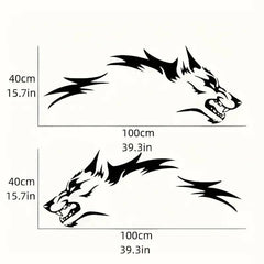 Car Stickers Customized 2pcs Wolf Totem Vinyl Car Decals Self-Adhesive Side Door Stickers, Die-Cut Decal