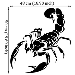 1Pcs 3D Scorpion Car Decals Universal Vinyl Graphics Side Rear Window Hood Body Stickers, Die-Cut Decal