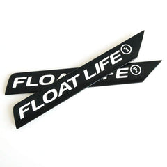 Custom Black Metal White Enamel Balance Car logo Sticker, Die Cut Vinyl Decal