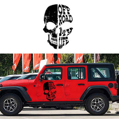 Waterproof Anti-Scratch Skull Alphabet Hood Sticker , Die-Cut Decal