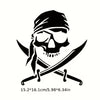 Skull Pirate Sticker - Light Black and White Pirate Ship Design, Car and Motorcycle Decoration, Suitable for Vehicles, Trucks Die Cut Vinyl Decal