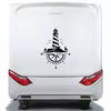 Van Camping Rv Caravan Lighthouse Comb of the Winds Compass Car Decor Sticker Motor Vinyl Vehicle Decal Auto Tuning Accessories Die Cut Vinyl Decal