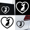 SPRING PARK Cute Chihuahua Dog Heart Car Vehicle Body Window Reflective Decals Sticker Decor | Die Cut Vinyl Decal/ Bumper For Windows, Cars, Trucks, Laptops, Etc.