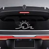 Beach-Ready Car Accessories: Sun & Wave Vinyl Stickers for Your Bumper, Truck, or Notebook! Die Cut Vinyl Decal