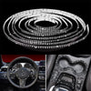 Self Adhesive Shiny Crystal Car Decoration Stickers, Rhinestone Car Interior and Exterior Decor Die Cut Vinyl Decal/ Bumper For Windows, Cars, Trucks, Laptops, Etc.