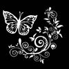 Taosunzt Butterfly Flower Car-Styling Vehicle Body Window Reflective Decals Sticker Decor | Die Cut Vinyl Decal/ Bumper For Windows, Cars, Trucks, Laptops, Etc.