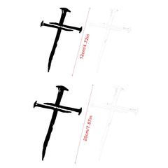 Decal Sticker Crossing Of Nails Christian Symbol Simple Styles Crossing Designs Vehicle Sticker for Car Trucks Laptops | Die Cut Vinyl Decal/ Bumper For Windows, Cars, Trucks, Laptops, Etc.