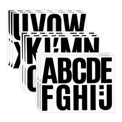 Harlier 3 PCS Waterproof 4-Inch Self-Adhesive Vinyl Stickers - 26 Letters Black Alphabet for Mailboxes | Die Cut Vinyl Decal/ Bumper For Windows, Cars, Trucks, Laptops, Etc.
