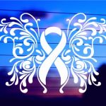 awareness-ribbon-vinyl-decal-on-car-window-bumper