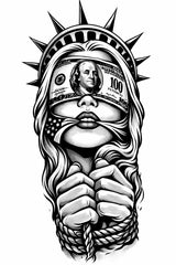 Tatuaje De Cruz Die Cut Vinyl Decal