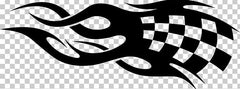 a black and white checkered Die Cut Vinyl Decal