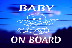 Baby on Board vinyl die cut decal for cars trucks laptops windows