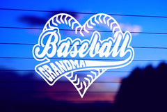 Baseball Grandma vinyl die cut decal for cars trucks laptops windows