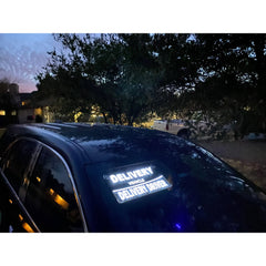 EEDE Delivery Driver car Sign, 14"x7.5", Night Visibility,Vehicle Sticker Die Cut Vinyl Decal/ Bumper For Windows, Cars, Trucks, Laptops, Etc.