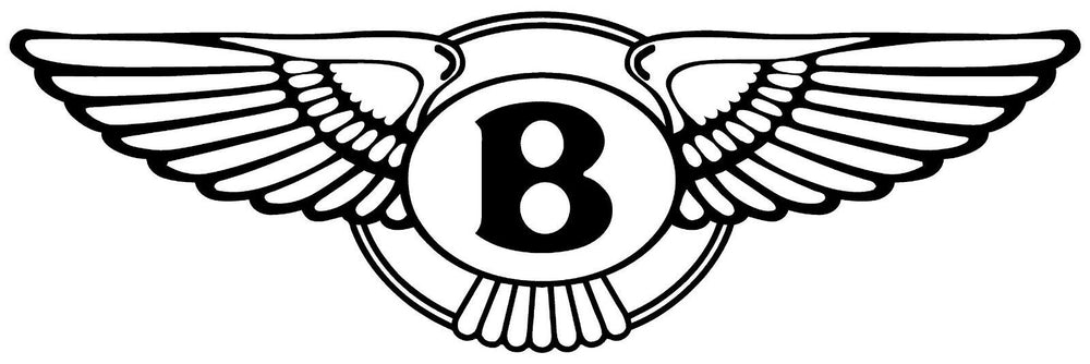bentley‑motors‑emblem‑vinyl‑sticker black waterproof for cars trucks laptops
