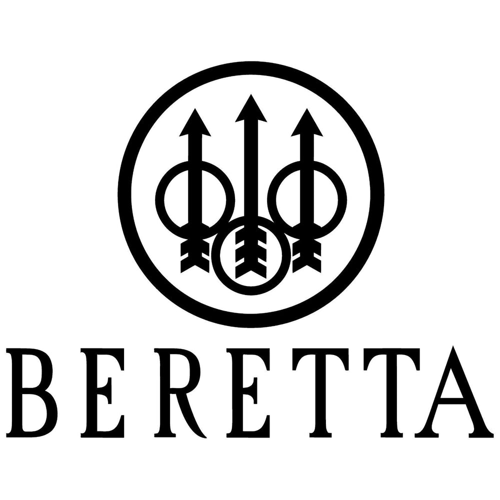 beretta‑logo‑vinyl‑sticker black die cut decal for vehicle windows laptops