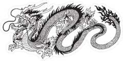 Chinese Dragon Sticker Die Cut Vinyl Decal
