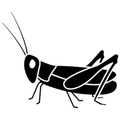 Silhouette Of Huge Grasshopper Sticker Die Cut Vinyl Decal
