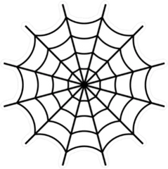 Black Spider Web Sticker Die Cut Vinyl Decal