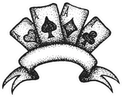 attoo Dot Art Four Aces Suit Of Playing Cards Sticker Die Cut Vinyl Decal