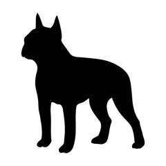boston‑terrier‑vinyl‑sticker black die cut decal for vehicle windows laptops