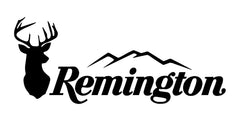 buck‑remington‑logo‑vinyl‑sticker black die cut decal for vehicle windows laptops